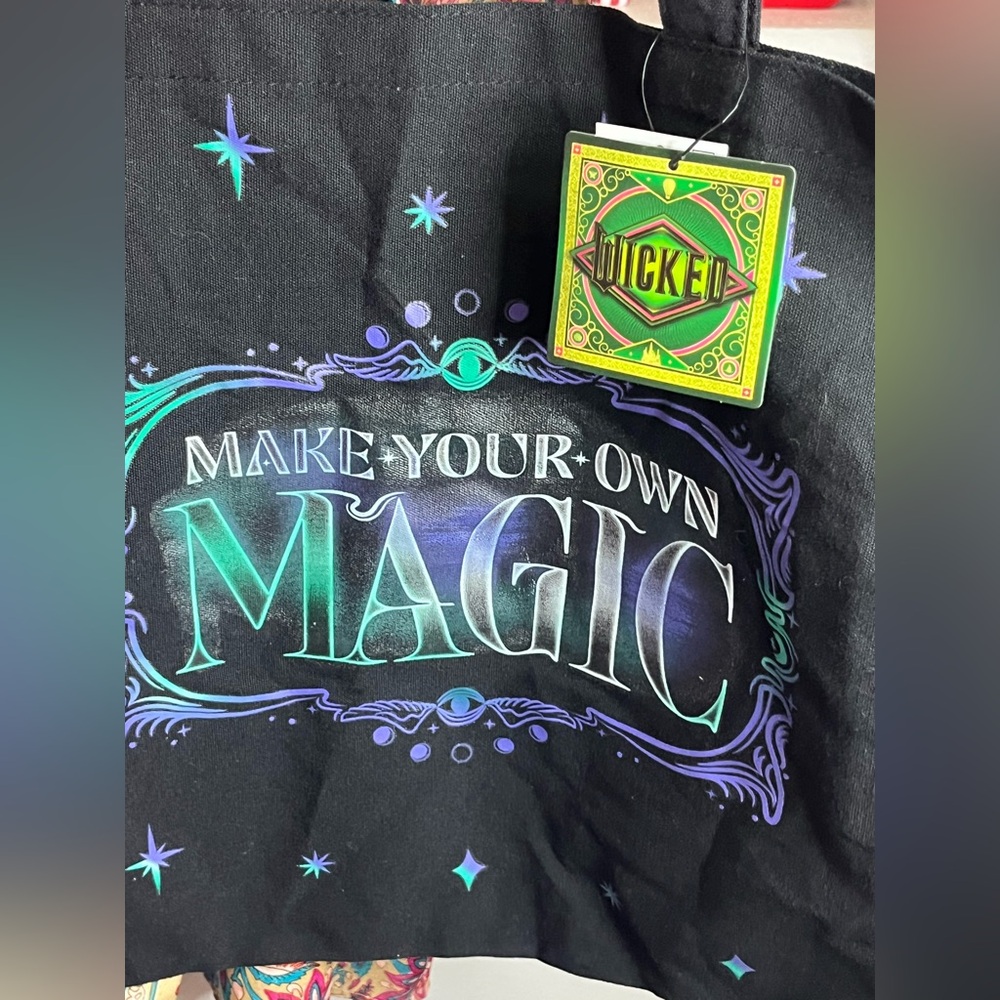 Wicked “Make your own Magic” Black, Green and Purple Tote Bag